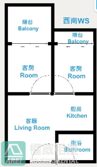 中央公園|臻愛採光2房|空屋|可貓可租補