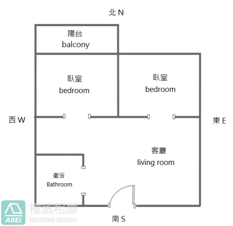 博愛香榭木質清新採光2房