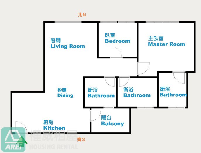 美術館｜全新三房典雅｜惟美術平車