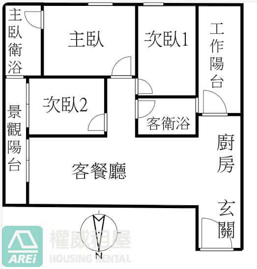 遠離喧囂的一隅靜謐.美術海3房平車