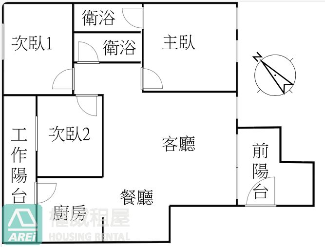 首選！三塊厝車站、公寓2樓三房有潛力!