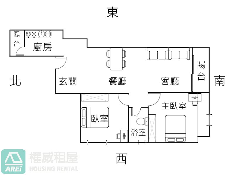 幸福啟航，擁抱每一天的美好｜美麗島侘寂風景觀大2房